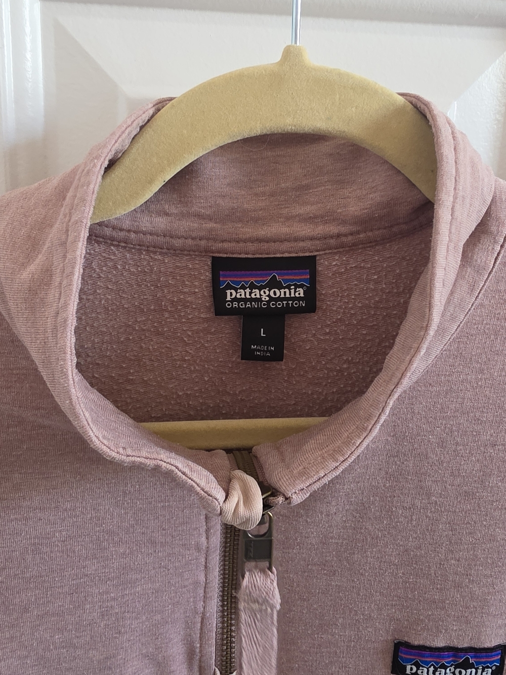 Patagonia Ahnya Pullover Quarter Zip Casual Sweatshirt Stingray Mauve - Picture 2 of 10